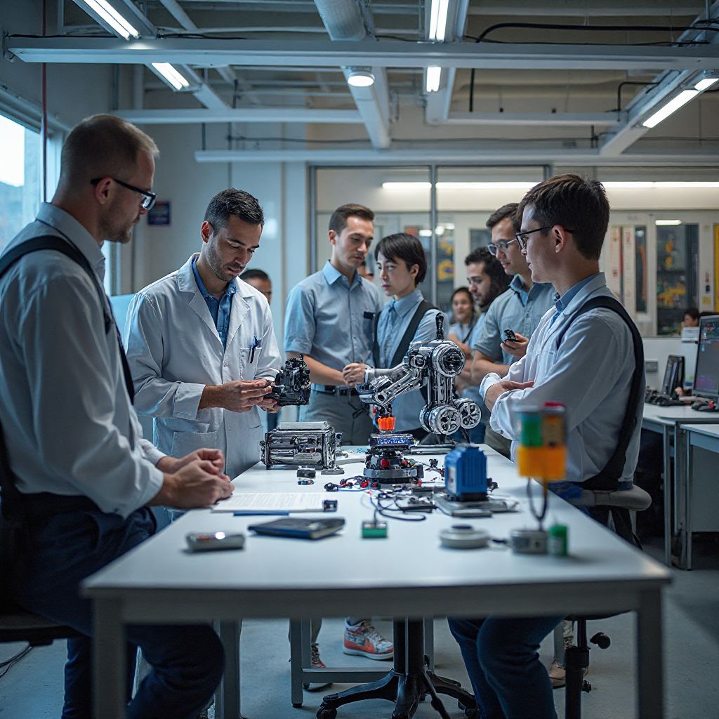 Vizită la laboratorul de robotică